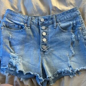 Forever 21 Light Blue Distressed Jean Shorts NWOT